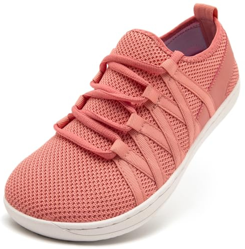 VLHGCG Donna Barefoot Scarpe da Camminata Minimaliste Trail Running Leggere Antiscivolo Tennis Casual Palestra Zero-Drop con Punta Larga Ginnastica Rosa,EU37