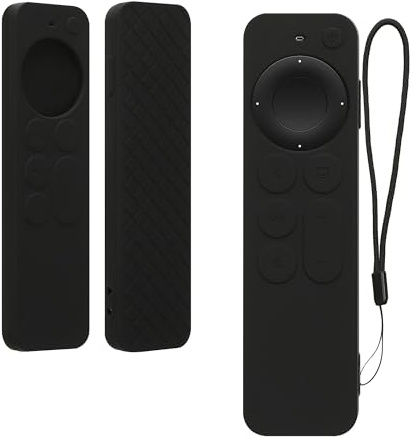 kwmobile Hülle Fernbedienung kompatibel mit Apple Siri Remote 3rd / 2nd Gen Hülle - Silikon Case für TV Zubehör in Schwarz