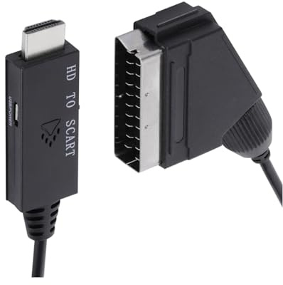 RYEAZIQI to Scart Adapter Converter Compatible for HDMI-Compatible 1.3