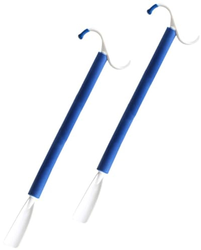 HONITANO 2 pièces Bâton Habillage Long pour Personnes Âgées et Handicapées Chausse-pied Pratique Léger et Accessoire Polyvalent pour Chaussures et Vêtements Aide à Habillage Quotidienne