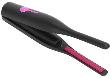 ASHATA Plancha Alisadora Tipo Lápiz, Alisadores y Rizadores de Cabello Inalámbricos para Cabello Corto y Barba de Hombre, Mini Alisador de Cabello para Bordes, Calentamiento Rápido para (BLACK)