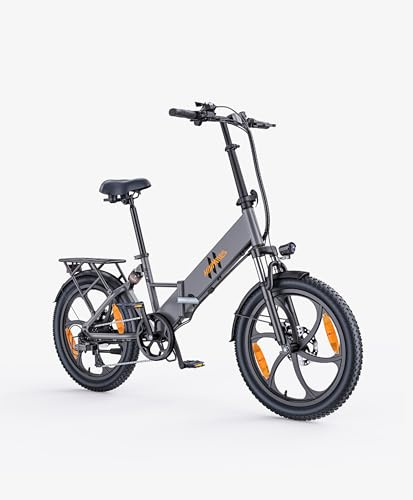 HillMiles MTB Bicicleta eléctrica plegable para adultos Mile 2 250 W, con batería extraíble de 36 V 13 Ah, velocidad máxima de 25 kilómetros por hora, autonomía de 100 kilómetros (gris)