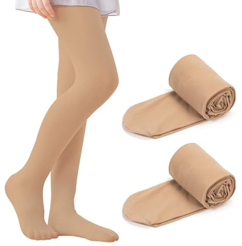 StreamSafe 2 Pairs Toddler Ballet Tights, 60D Girls Ballet Dance Tights
