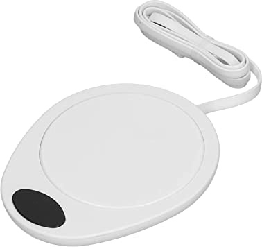 Stylebest USB-mugg Varmare Tallrik Konstant Temperaturuppvärmning för Keramiska Koppar och Nappflaskor Vattentät Design 4,3x4,9in (Vit)