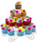 WedDecor 4 Tier Spiral Cupcake Stand Metal Dessert Table Decorations Wedding Baby Shower Afternoon Tea Birthday Reception Parties Events, 23 Holder