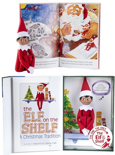 The Elf on the Shelf: A Christmas Tradition - Boy Scout Elf with Brown Eyes - Includes Artfully Illustrated Storybook, Keepsake Box and Official Adoption Certificate