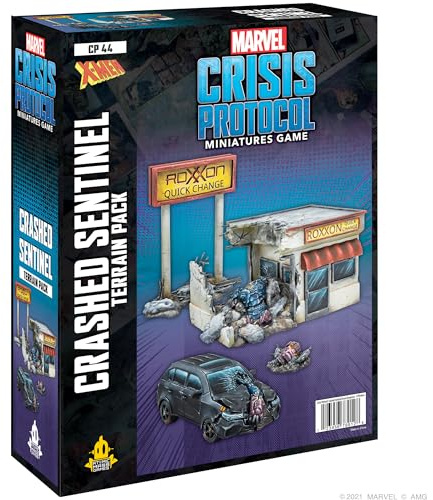 Atomic Mass Games | Crashed Sentinel Terrain Pack: Marvel Crisis Protocol | Miniatures Game | Ages 14+ | 2 Players | 45 Minutes Playing Time
