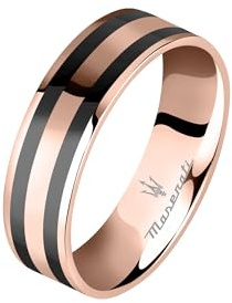 Maserati Ceramic Herren Ring aus Stahl, Keramik, IP Roségold - JM223ATZ24021