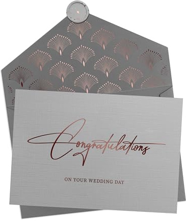 Joli Coon Congratulations on your wedding day with premium envelope and wax seal - Congratulations wedding card