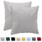 Twinzen Kissenbezug 65x65 aus 100% Baumwoll-Jersey (2er Set) 150 g/qm - Hellgrau - Mit Reißverschluss Kissenbezüge 65 x 65 cm - Kissenhülle Öko Tex Zertifiziert - Ultra weich und atmungsaktiv