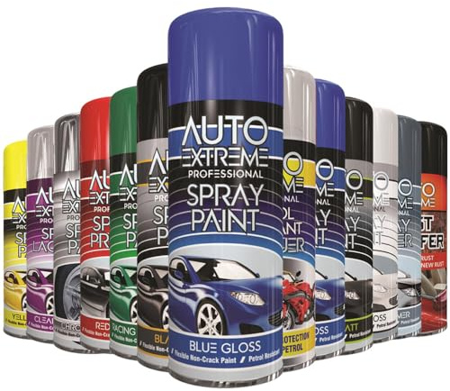 AlezyB - 1 x Auto Extreme Blue Gloss Spray Paint 400ml Professional Quality, Perfect Finish Multipurpose Aerosol for Cars, Bikes,Vans, Metal, Wood
