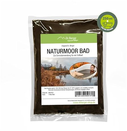 Dr. Berger Bagno di palude naturale 250 ml - Physio, benessere e casa. impacchi di torbiere con fango di torba naturale Fango