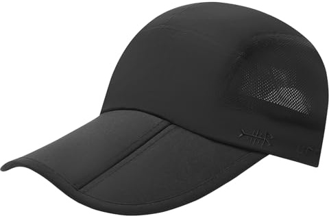 Bassdash Gorra de Béisbol de Pesca Plegable UPF 50+ Impermeable y de Secado Rápido Sombrero Portátil al Aire Libre Hombres Mujeres Ajustable