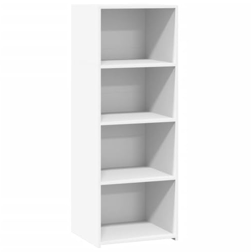 vidaXL Highboard White - Engineered Wood Sideboard Cabinet/Cupboard 45x41x124 cm for Living Room/Office