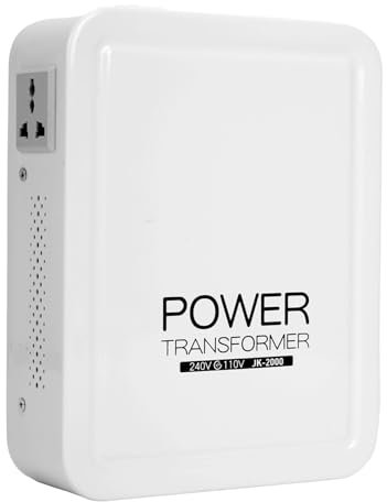 uyoyous 2000W Step Down Voltage Converter Transformer 240V ~110V Step Down Transformer US to UK with Temperature Control Circuit Breaker Protection