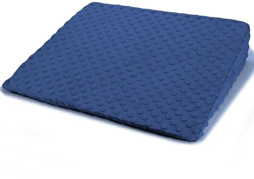 inqigi Wedge Pillow for Kids,Memory Foam for Back,Legs & Knees, Relaxation and Comfort, Soft and Breathable, Dot Texture Pillow for Reading Watching TV Gaming Sleeping, Fit for Sofa Floor Room