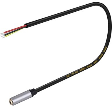 Xuanxi Cable estéreo TRRS de 3,5 mm hembra a desnudo para sistemas de cine en casa y sonido