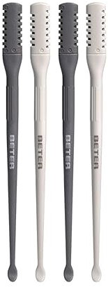 Beter - Set 4 Tagliapeli Naso Uomo e Donna, Rifinitore Naso Preciso e Sicuro, Testina Arrotondata Protetta, Tagliapeli Manuale da Viaggio Ergonomico