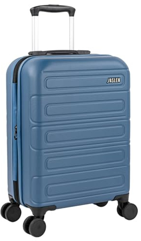 Jaslen - Maleta de Cabina 55x40x20 - Maletas De Viaje Cabina Rígidas Trolley con 4 Ruedas Dobles para Avion Ligera Equipaje De Mano Candado de Combinación. Compatible Ryanair, Azul