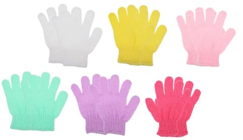 HONITANO 10 pièces Lot de Manchons de Bain Exfoliants à Doigts Microfibre Souple Imperméable Nettoyage Corps Profondeur Massage et Gommage pour Femme et Homme