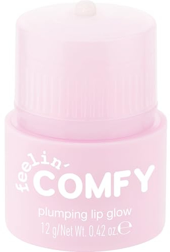 essence feelin' comfy plumping lip glow, Lipgloss, Nr. 01, Transparent, pflegend, schimmernd, vegan, ohne Alkohol, ohne Parabene, ohne Mikroplastikpartikel, 1er Pack (12g)