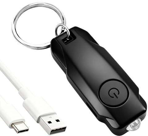 Fawley Mini Keyring Torch Rechargeable EDC Keychain Flashlight Pocket Torch | USB-C Rechargeable Compact Camping Hiking Emergency Daily Super Bright 50 Lumens lighting 2 Mode Portable Pocket Dog Walking