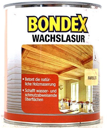 Bondex 352672 Wachslasur hellbraun 0,25 L für 3,5 m² - Holzwachs betont die natürliche Holzmaserung - wasser- und schmutzabweisende Oberflächen