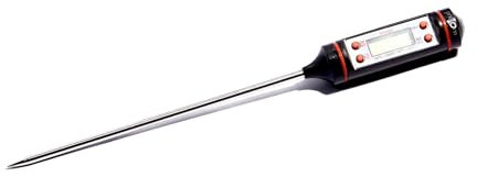 PRECORN Haushaltsthermometer Digital LCD Kochthermometer Einstichthermometer Grillthermometer für Braten, Kochen, Grillen/BBQ, Backen, Baby-Ernährung