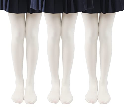 EVERSWE 3-Pack Girls Microfiber Tights Multiple Colors