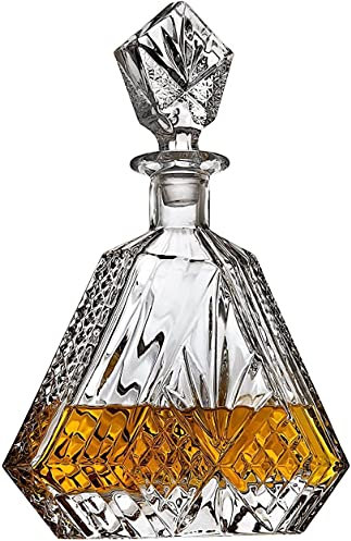 Carafe à whisky pour liqueur, scotch, bourbon ou vin, coupe irlandaise, cristal triangulaire, 750 ml, sans plomb