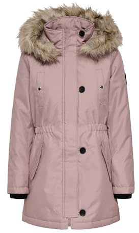 Bestseller A/S Onliris Winter Parka CC 2023 OTW - Abrigo para mujer, color rosa, Rose Dust/Detail:NATURE FUR, XS