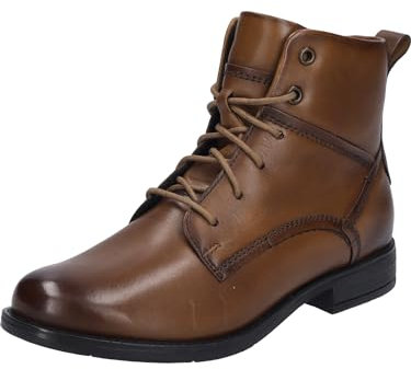 Josef Seibel Damen Schnürstiefeletten Simona 05,Weite G (Normal),Wechselfußbett,reißverschluss,Stiefel,Bootee,Booties,Cognac,39 EU