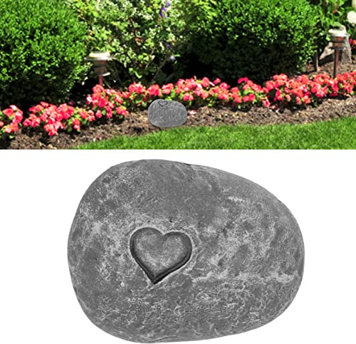 TOPINCN Resina de Piedra Conmemorativa para Mascotas, Grabado para Perros Gatos, Añade Comodidad a los Corazones Rotos, Conmemorando a Nuestras Mascotas Fallecidas (Amor Piedra Gris)