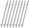 QUARKZMAN 8Pcs 8/32 Pouce Tiges Filetées M4 avec 16Pcs Écrous Hexagonaux et Rondelles 4 Pouces 201 Acier Inoxydable Filetages Complets à Droite pour Crochets, U-Boulons, Argent