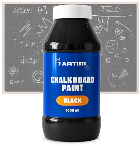 7 Artists Tavelfärg Svart Matt för Vägg, Trä och MDF 1000 ml