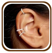 BVLAGIDA 3 Pares Ear Cuff para Mujer Plata - Pendientes sin Agujero Ajustables, Clip Fake Helix Cartílago con Joyero