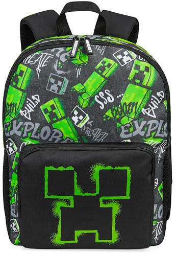 Minecraft Barnryggsäckar för pojkar Creeper ryggsäck skolväska med dragkedja justerbara remmar barnryggsäck resor sport spelare gåvor för pojkar