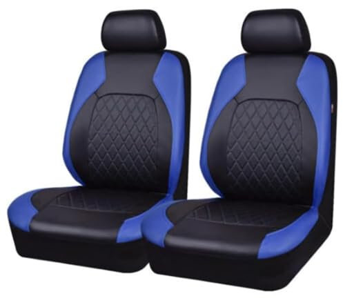 BFRDGE Car Seat Cover Sets for Dacia Duster 2000-2018 2019 2020 2021 2022 2023 2024, Car Front Seat Covers, Auto Breathable Seat Covers Cushions, Easy Fit,D Black Blue
