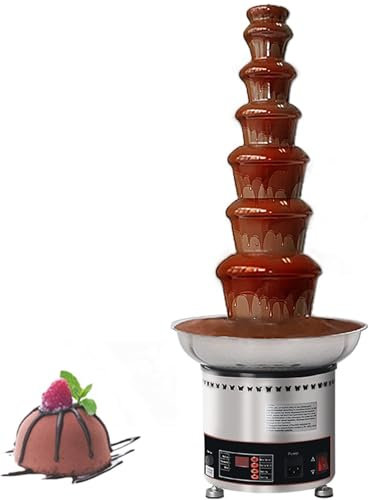 DPLXQPP Macchina per Fontana di Cioccolato in Acciaio Inox,Fontana per Cioccolato/Formaggio 4-7 Livelli,Macchina Elettrica Silenziosa da 300 W per Feste E Lauree,5tiers