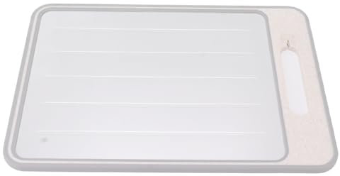ACOGEDO Tabla de Corte de Doble Cara de Descongelación Rápida con Afinador de Cuchillos - Placa de Corte de Aleación de Aluminio para Cocina, Descongelación y Bandeja de Molienda, Negro (Caqui)