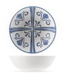 H&H, Set 6 Ciotoline Azulejo in Melamina 100% Decorata – 13cm, Idonee al Lavaggio in Lavastoviglie