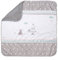 roba Babydecke Indibär - 80 x 80 cm - Decke zum Kuscheln, Krabbeln & Spielen mit Bären Motiv - Kinderdecke 2 seitig aus Baumwolle - Braun / Grau