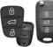 2X Auto Schlüssel Funk Fernbedienung Tastenfeld 3 Tasten kompatibel mit Hyundai / Kia