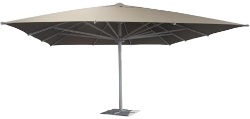 milani home - Ombrellone Da Giardino 5x5 Palo Centrale Tortora Per Esterno Ristorante Gelateria Bar Hotel Albergo