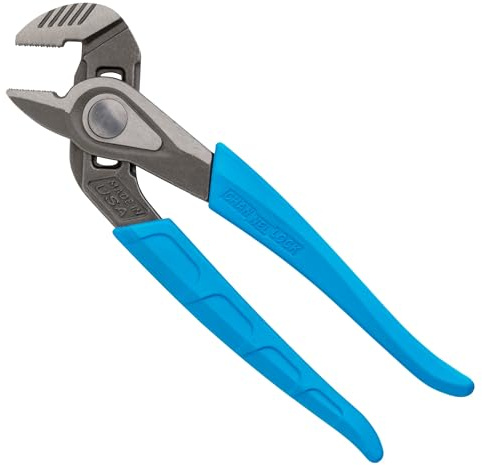 CHANNELLOCK 428X 8-inch SPEEDGRIP Straight Jaw Tongue & Groove Pliers | Made in USA | Forged High Carbon Steel
