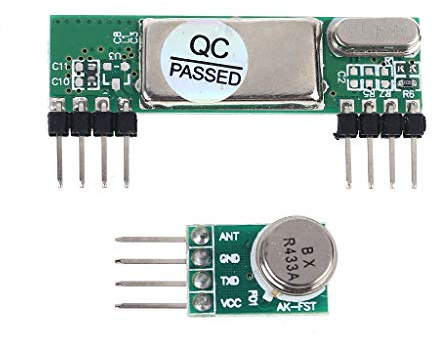 KERDEJAR Module récepteur sans Fil superhétérodyne RXB6 433 MHz + Petit Module superhétérodyne émetteur AK-FST recevant Un Module émetteur-récepteur Haute sensibilité