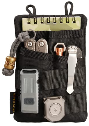 VIPERADE VE3 EDC Tool Pocket Organizer, Small EDC Pocket Organizer Pouch for Men,Small Multitool Nylon Tool Pouch for Mini Flashlight Multitool