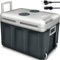 tillvex Kühlbox elektrisch 40L mit Rollen | Mini-Kühlschrank 230 V und 12 V für KFZ Auto Camping | kühlt & wärmt | ECO-Modus (Grau)