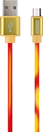 SCHWAIGER LKC150M 533 Micro USB Ladekabel Synchronisieren und Laden von Micro-USB-Geräten mit Temperaturfarbwechsel Aufladen Ladegerät 1,5m