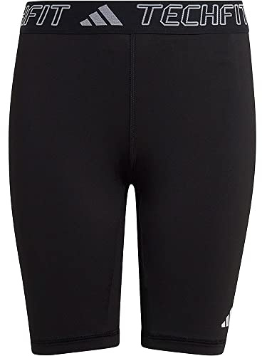 adidas Jungen AEROREADY Techfit Short Tights, Black/White, 13-14 Years